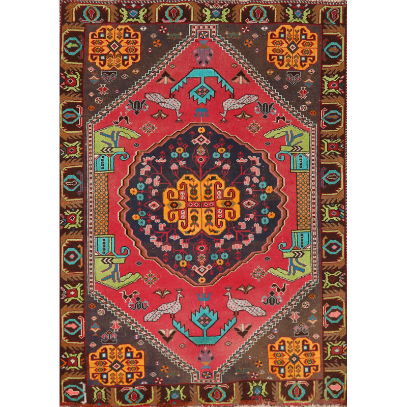 Tapis traditionnel géométrique en laine 4 x 5