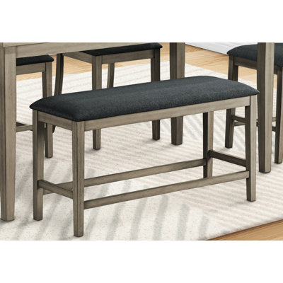 Banc, 42 po rectangulaire, salle à manger, cuisine, rembourré, bois, transitionnel