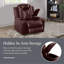 Fauteuil inclinable électrique en cuir respirant de 37 po de largeur avec accoudoirs de rangement et lumières DEL bleues-1885213754