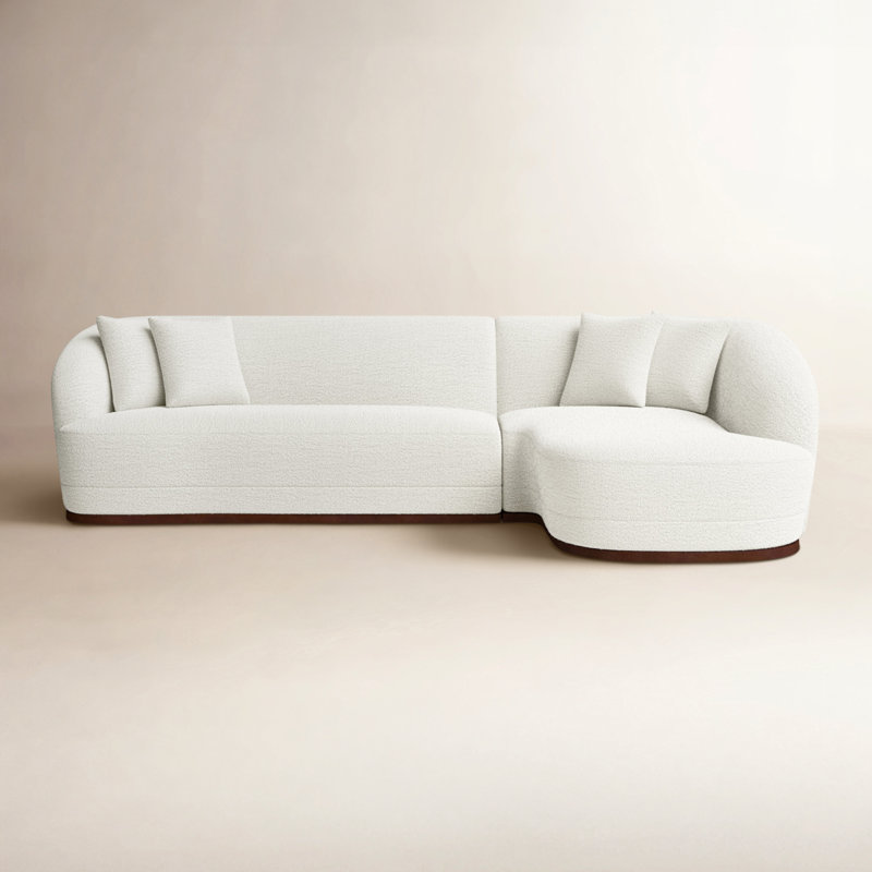 Canapé modulaire incurvé en forme de L 126 po, Orienté à droite