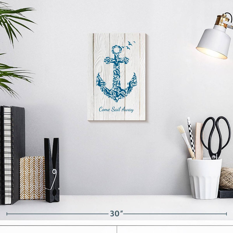" Anchor Quote " by Paradise Art Collectives, 12" H x 8" W x 1" D