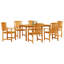 6 - Person Acacia Patio Dining Set with Rectangular Table