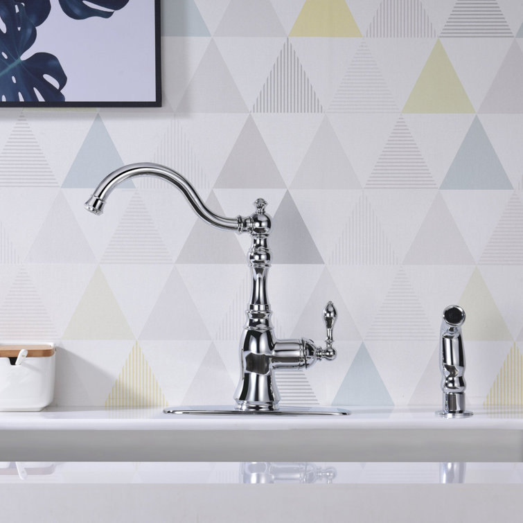 Ultra Faucets Signature Kitchen Faucet with Side Spray