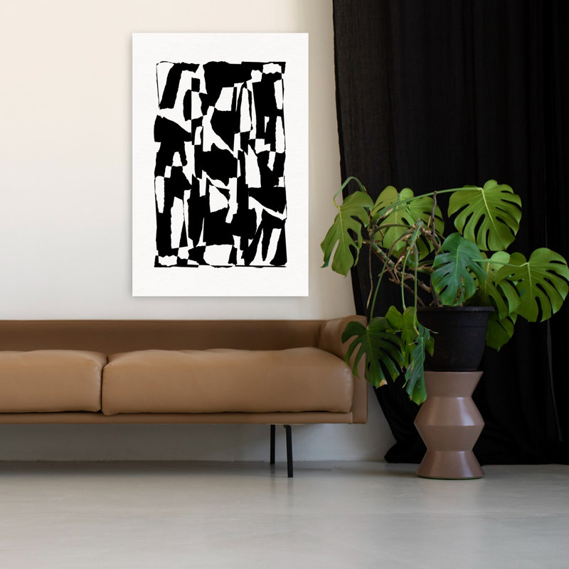 Art contemporain abstrait géométrique, H 48 po x l 32 po