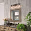 Luminaire de salle de bain de ferme moderne à intensité variable Laila certifié ETL (finition noir pur)-966147995