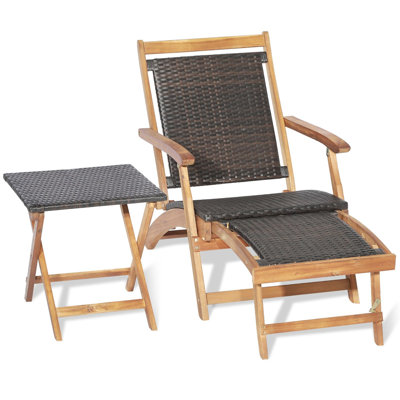 135cm Long Chaise Lounge Set