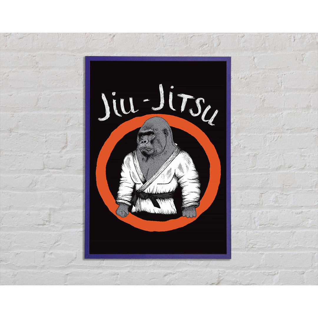 Gerahmtes Leinwandbild Jiu Jitsu Gorilla