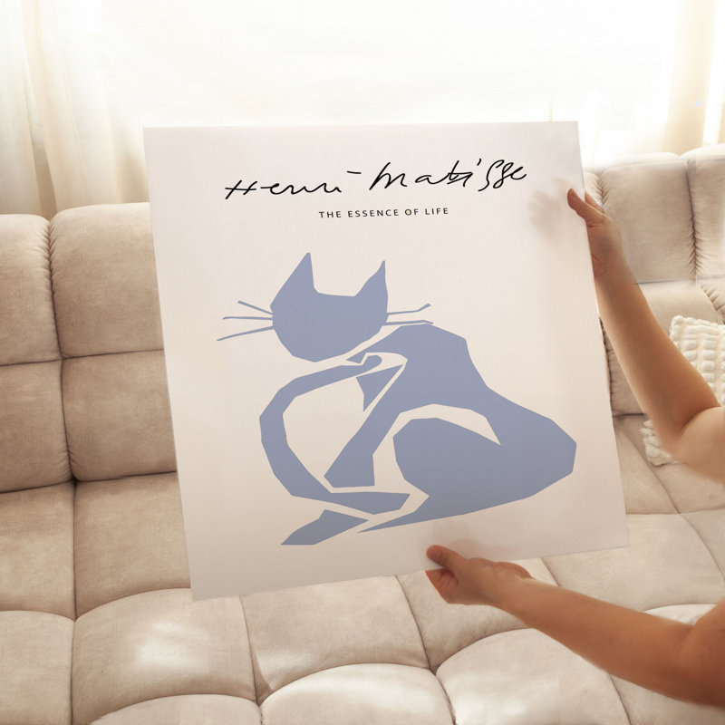 Reproduction d'art moderne sans cadre, animaux, matisse, H 28 po x l 28 po, Bleu