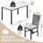 Modern Style 5 Pieces Dining Table Set For 4, Faux Marble Dining Room Table Set With Velvet Upholstered Dining Chairs, MDF Table Top And Metal Frame Dinette Set For Small Space-1994465417
