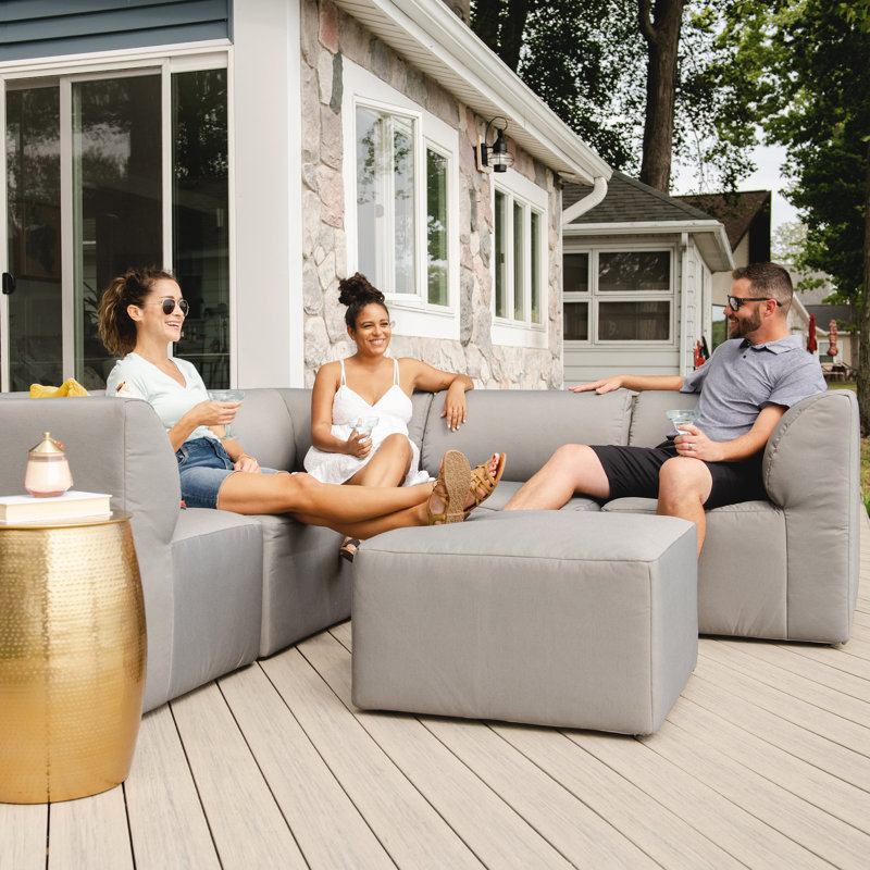 Canapé modulaire d'extérieur 6 pièces Big Joe, Granit pâle, 6