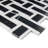 Nero Marquina 12.01 in. x 12.01 in. Geometric Polished Marble Mosaic Tile