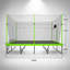Trampoline rectangulaire durable de 10 pi x 17 pi avec filet de sécurité résistant aux rayons UV, panier de basketball et échelle avancée pour un plaisir et une sécurité ultimes