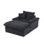 Canapé 51,77 pouces moderne à siège rembourré et à compression unique avec repose-pieds unique-996241322