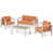 Structure argent / coussin en toile Sunbrella roui est en rupture de stock