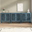 Armoire décorative, armoire de rangement à 2 portes, buffet avec tablette réglable et pieds en bois massif-72137237
