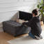  Repose-pieds carré avec rangement 35,5 po-945732003