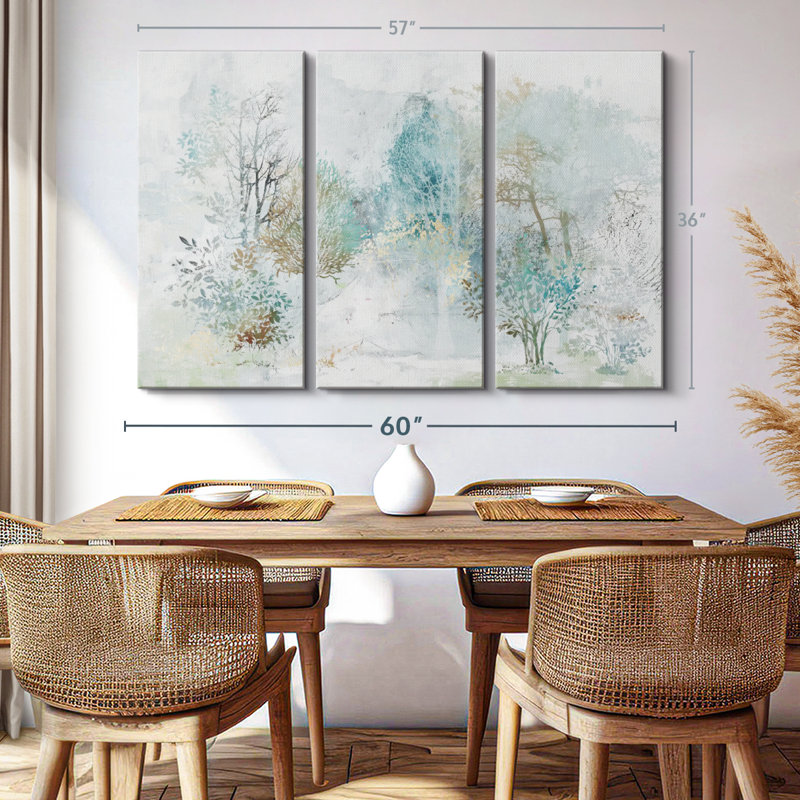 " Mysterious Forest " 3 Piece Art Print, 36" H x 57" W