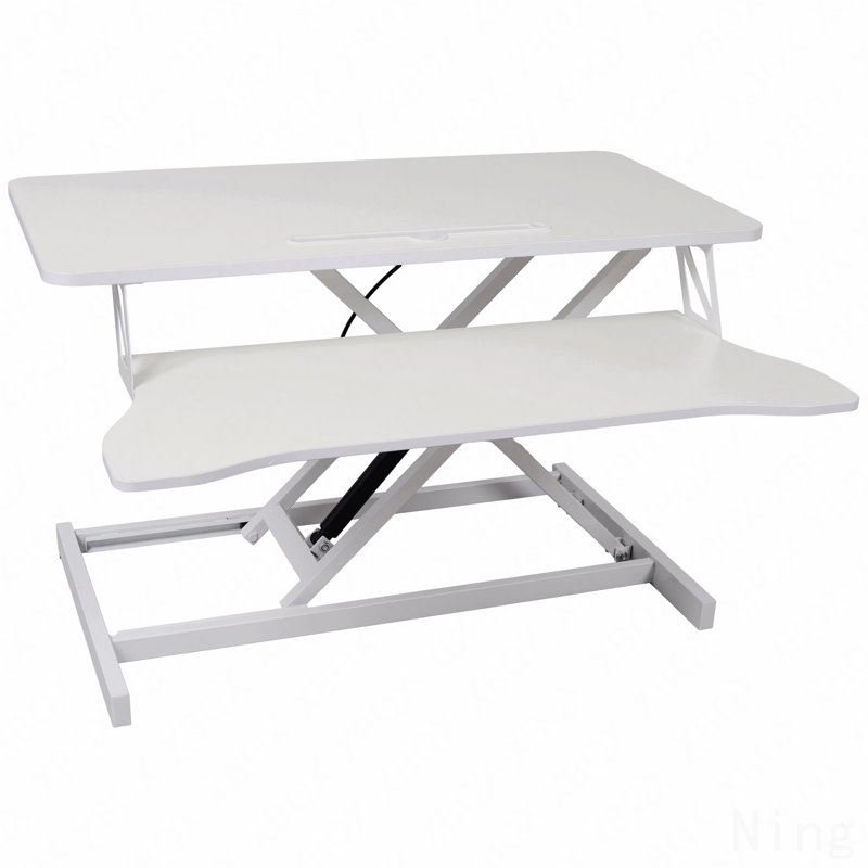 Adjustable Height Standing Laptop Desk,Adjustable Sit To Stand Up Workstation With Keyboard Tray,White, White