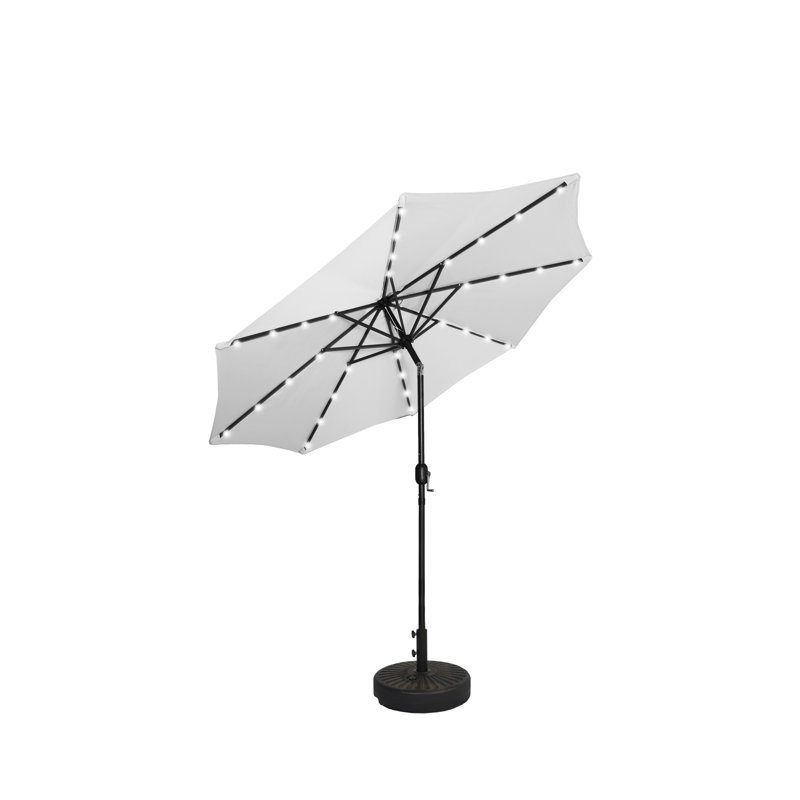 Addison 108'' Lighted Market Umbrella, Gray
