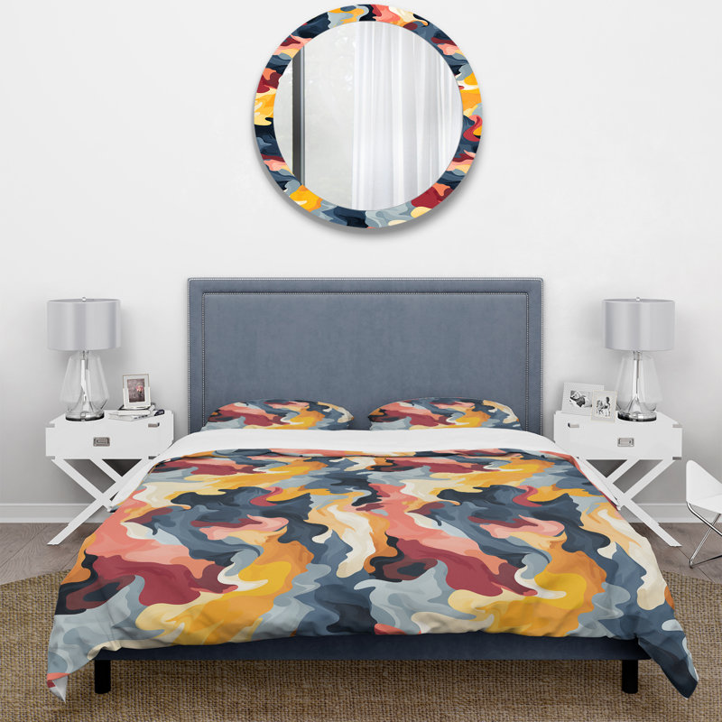 Artistic Expression - Camouflage Duvet Cover Set - Microfiber Polyester, King Duvet Cover + 2 King Shams