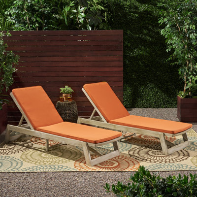 Chaise longue inclinable avec coussin Vinita