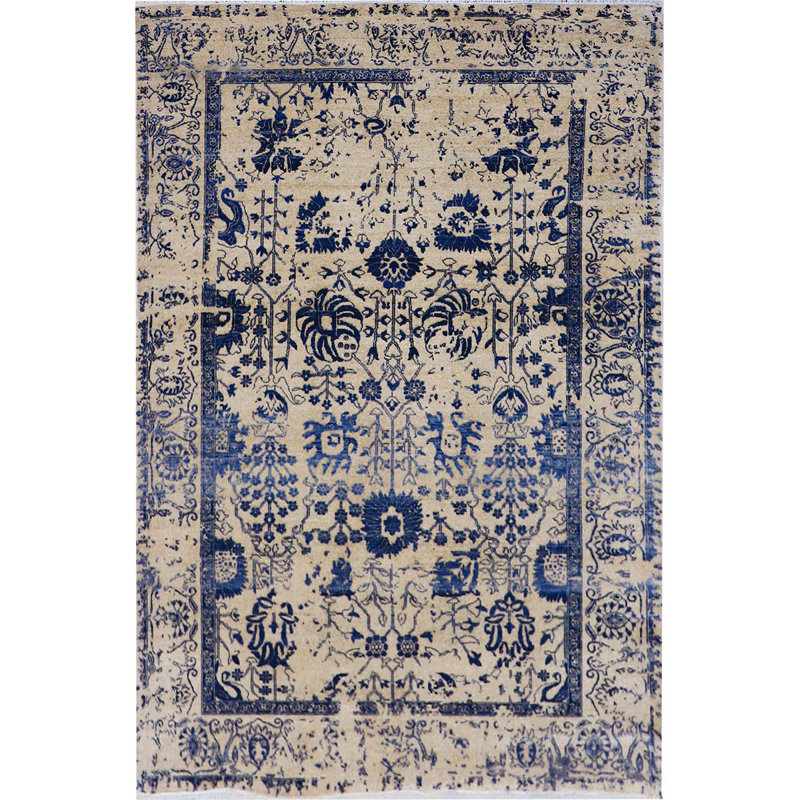 Floral Area Rug, Rectangle 6' x 9'