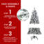 Arbre de Noël artificiel enneigé 5 pi - Arbre de Noël enneigé en PVC avec 407 pointes et support en métal