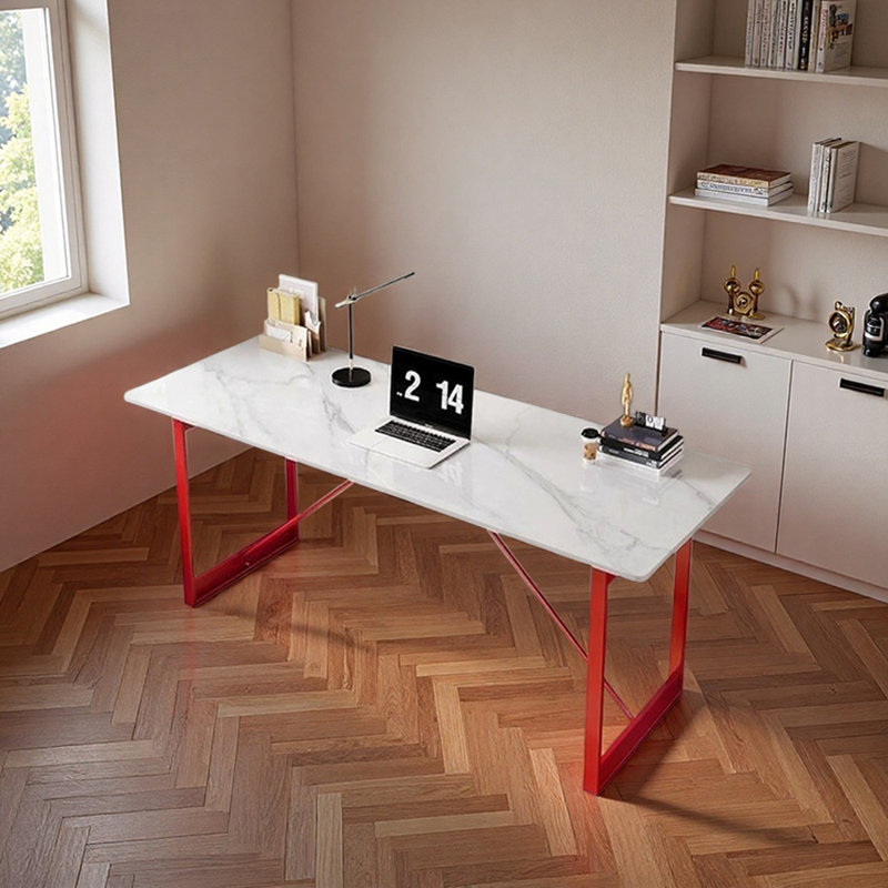 Bureau d'écriture Modern Light, Rouge, H 29,52 po x l 62,99 po x P 23,62 po