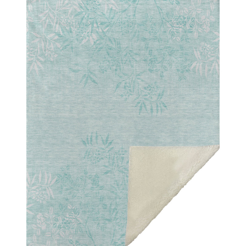 Jeté floral Sherpa ASB673 Addison, Sarcelle
