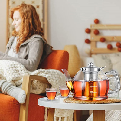 Latitude Run® Khelen 40oz. Glass Teapot Set For 4