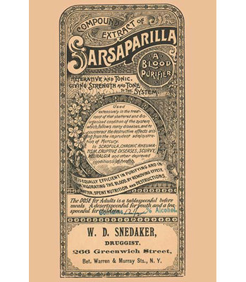 « compound of sarsaparilla », art textuel