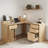 Modern Fluted L-Shaped Desk With Charging Station & Storage Cabinet – Stylish Home Office Computer Desk With Monitor Stand, File Drawer, And Removable Support Shelf For Study, Oak-687885848