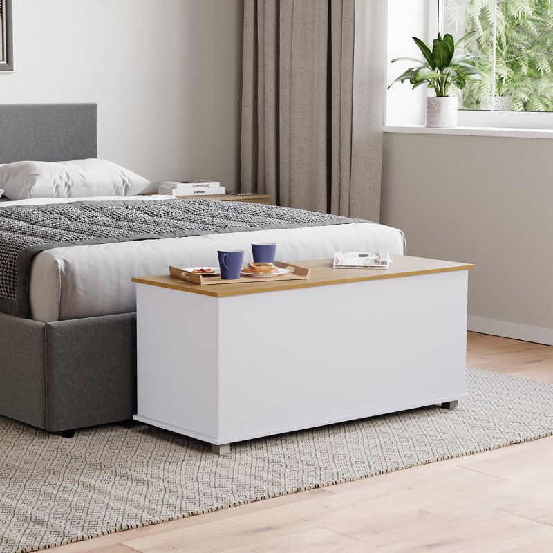 Beacsfield Storage Bench, Cream/White