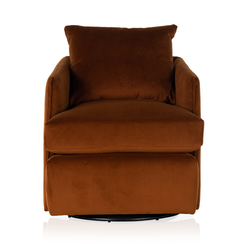 Whittaker Swivel Barrel Chair, Orange