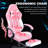 Ergonomic Gaming Chair With Massage Lumbar Support & Footrest, Height Adjustable Swivel Video Game Chair For Adults, 300 Lbs Weight Capacity-1425517341
