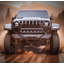 X Style Front Bumper with Winch Plate Fit 2007-2018 Jeep Wrangler JK | Heavy Duty Manganese Steel | Black Textured