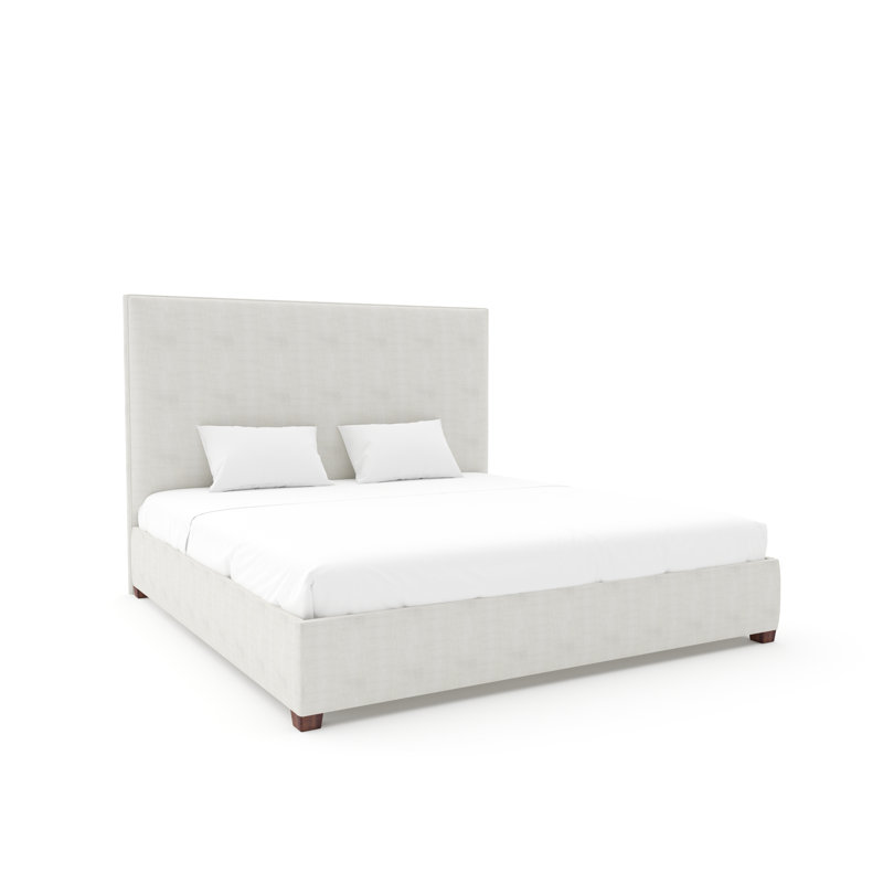 Lindley Bed With 11" Rails, Espresso, Twin, Posh Life Performance Velvet Ink