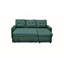 Canapé-lit modulaire convertible en L convertible, meubles d'appoint élégants, canapé-lit escamotable pour petits espaces et salons, vert bleuâtre