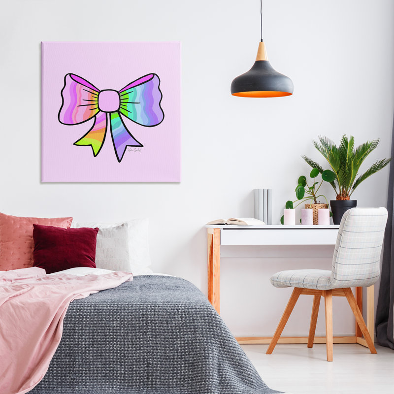 Toile pastel arc-en-ciel pastel, design par Katie Conley, H 36 po x l 36 po
