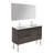 Ambra 47.5 " W Wall Mounted Wall Mounted Single Double Vanity Bathroom Vanity With Ceramic Top with Mirror-29885214