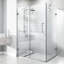 Monteray 46" W x 34" D x 73" H Hinged Frameless Shower Enclosure with 3/8  Clear Glass-357219591