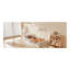 Lit simple en bois avec clôture, blanc