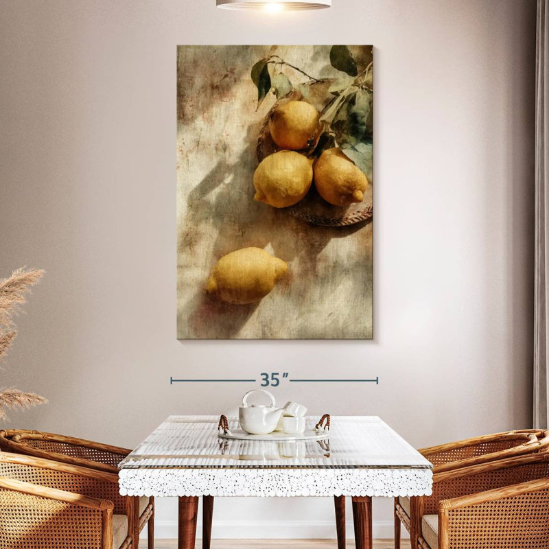 Rustic Lemons, 51" H x 34" W