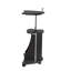 Chariot pour ordinateur portable à hauteur ajustable sur roulettes avec rangement Sit-to-Stand, graphite