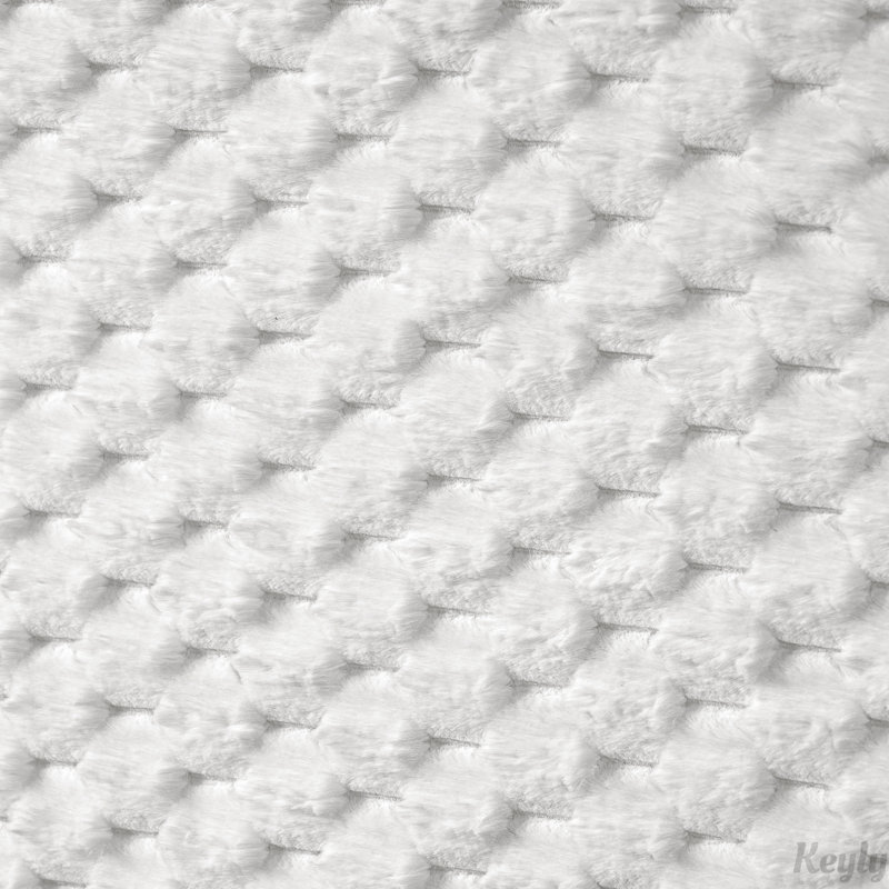 Lit moelleux à dossier moelleux, Blanc, Grand