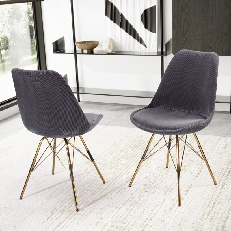 Fairmont Park Esszimmerstuhl 2er Set Stoff Beige Stuhl Skandinavisch Küchenstuhl, Anthracite