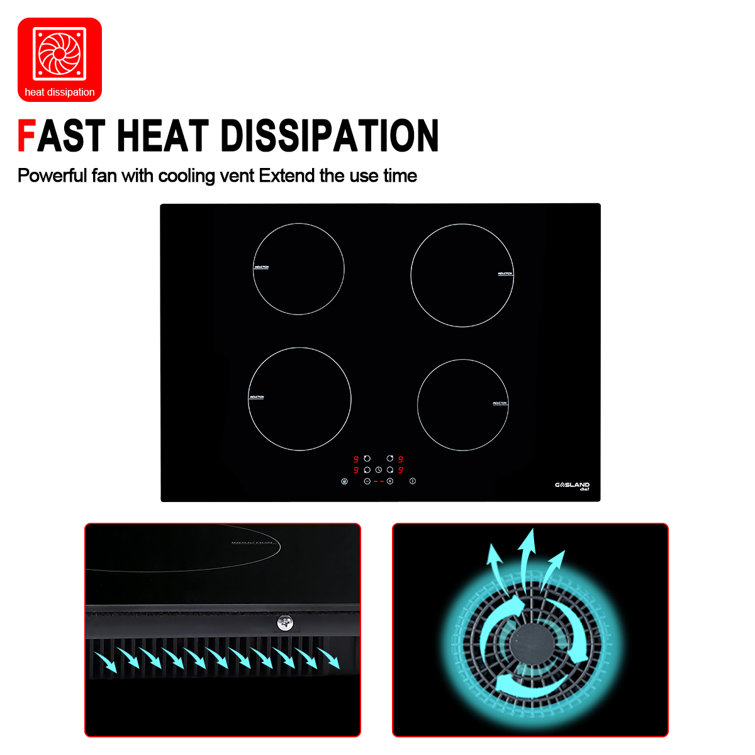 Gasland Chef 12 in. Built-In Electric Induction Cooktop in Black with 2 Elements