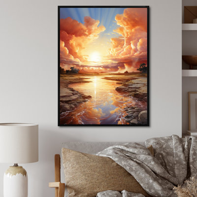 «Clouds Coastal Horizons IV», impression d'art mural paysage et nature