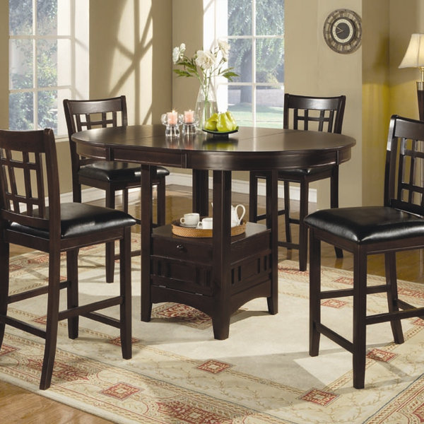 Lark Manor Guntersville Extendable Solid Wood Base Dining Table ...