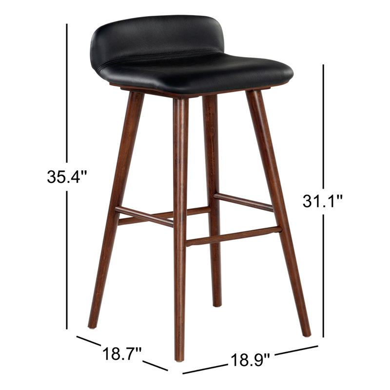Vanya Barstool, Bar Stool - 31.1", Black